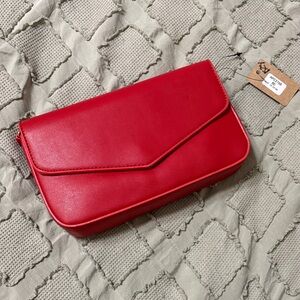Chic Red Envelope Wristlet Clutch/or Crossbody
